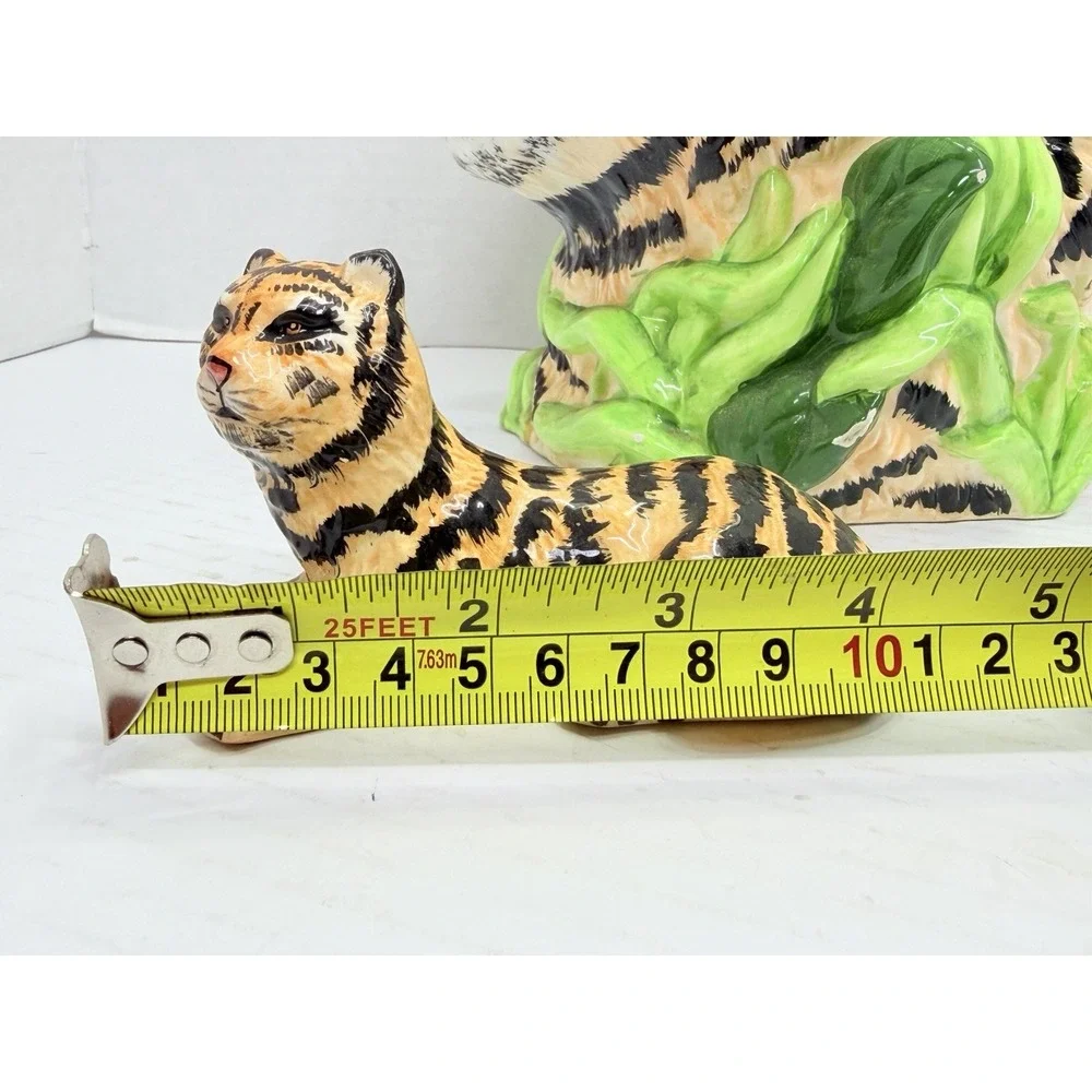 Rare! 1998 Tone World Tiger Cookie Jar w/ Matching Salt Pepper Shakers 3 Pc Set